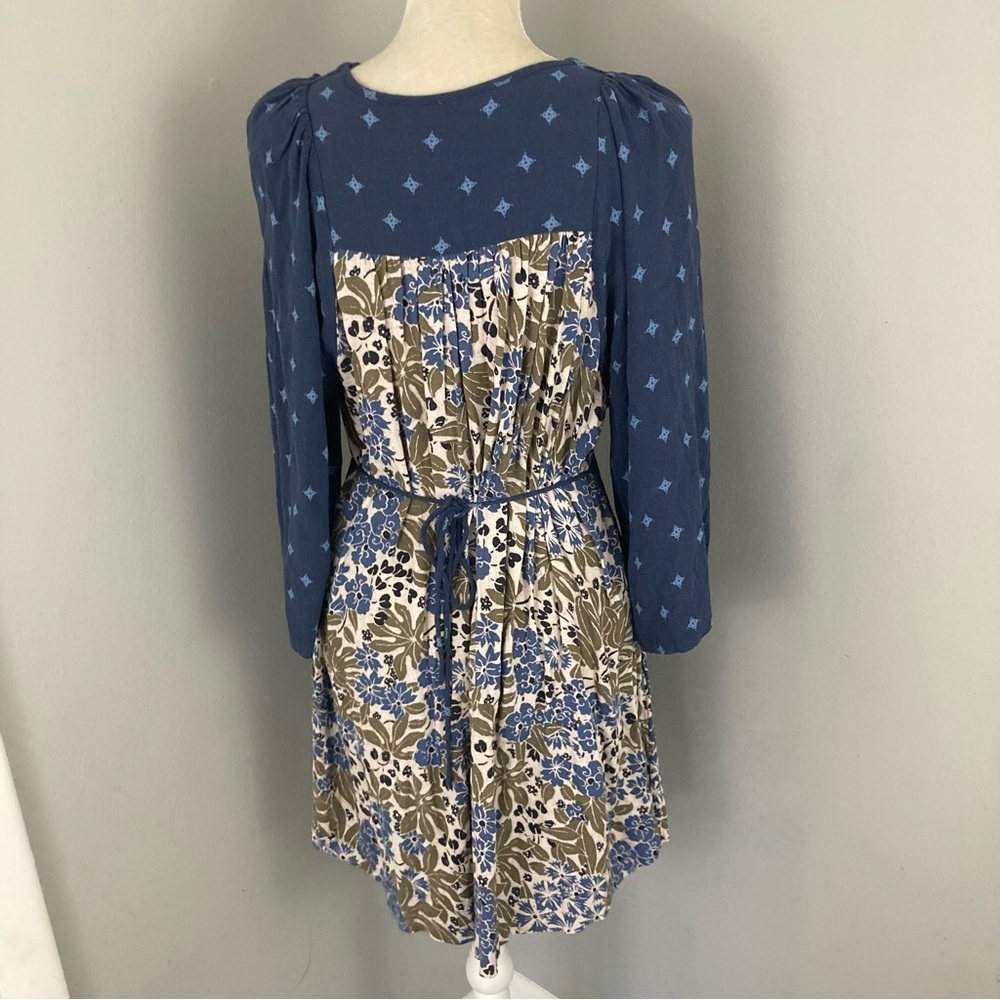 Free People Talulla Printed Mini Dress pockets cottagecore rayon size M - Picture 5 of 14